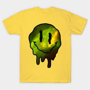 Melting Smile - Green Galaxy T-Shirt